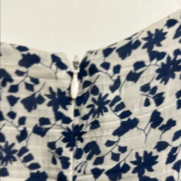 Tanya Taylor Blue and Green Silk Floral Wrap Mini Dress Flutter Sleeve 12 Med - Picture 10 of 11